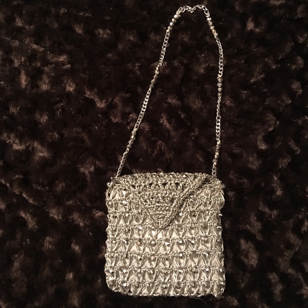 🐞Marcus brothers silver evening bag.